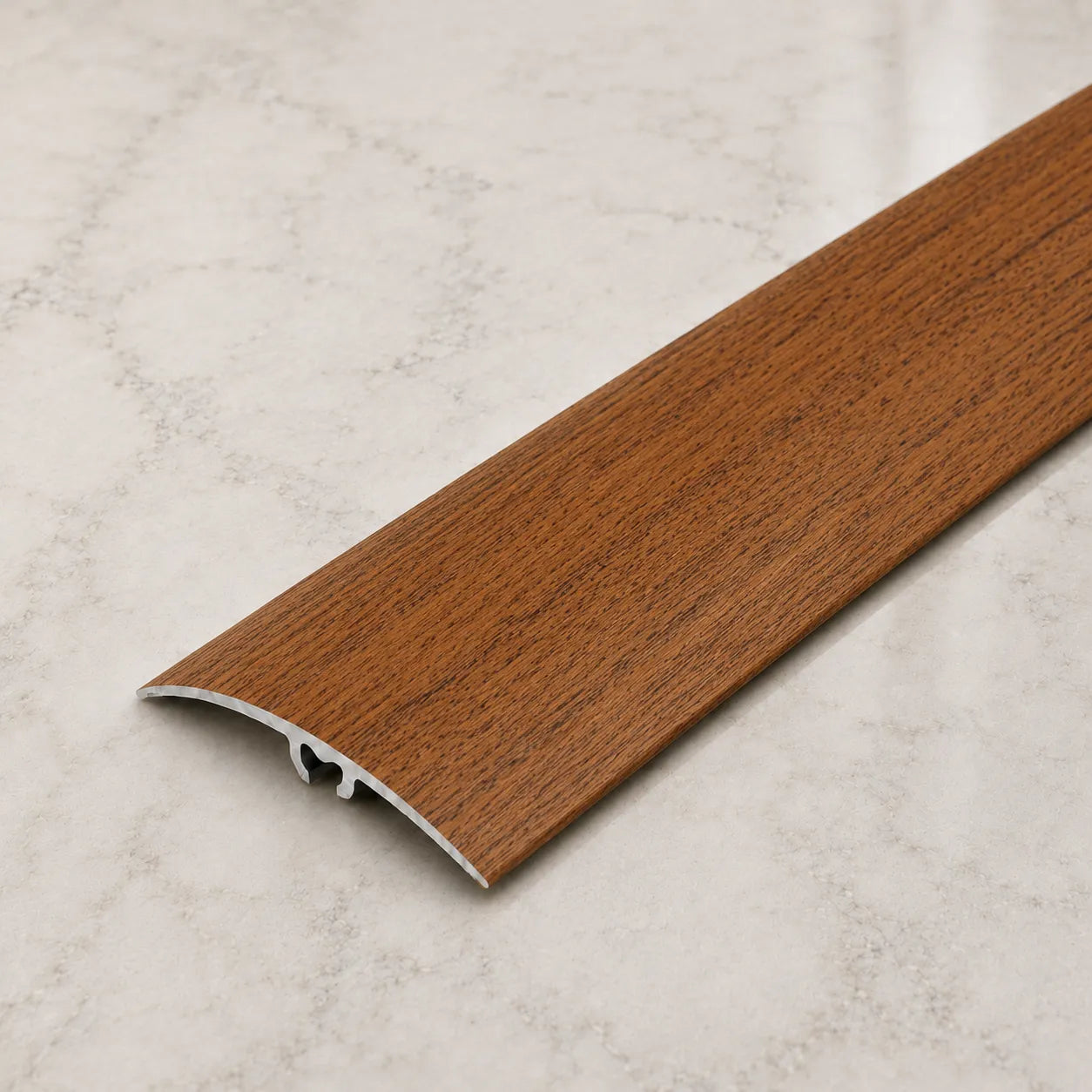 50mm Wood Effect Aluminium Door Threshold Strip in Togo_Mahogany